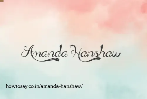 Amanda Hanshaw