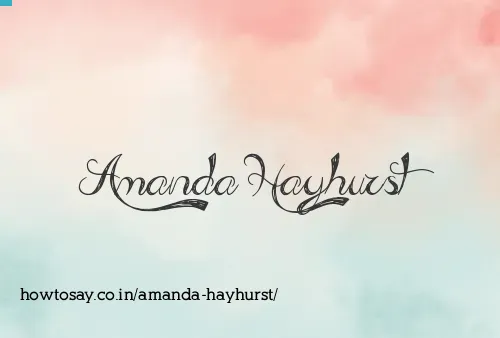 Amanda Hayhurst