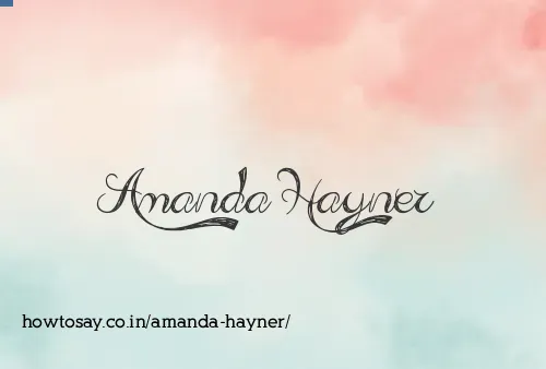 Amanda Hayner