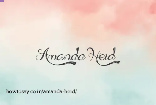 Amanda Heid