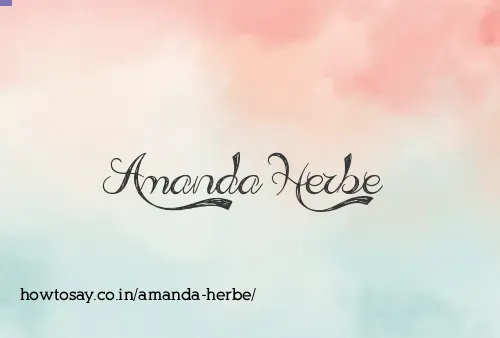 Amanda Herbe