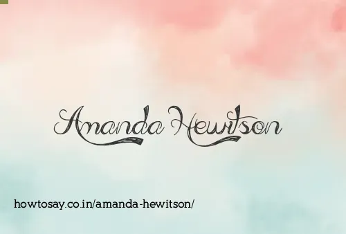 Amanda Hewitson