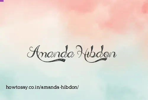 Amanda Hibdon