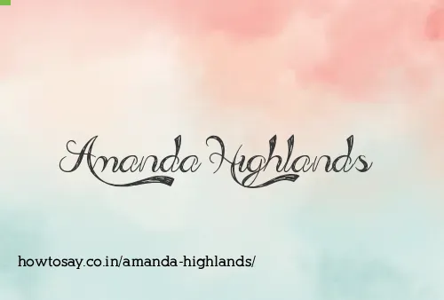 Amanda Highlands