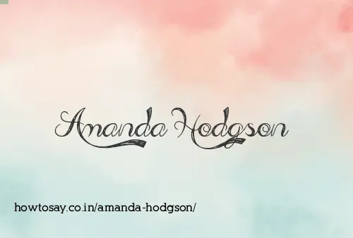 Amanda Hodgson