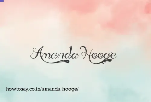 Amanda Hooge
