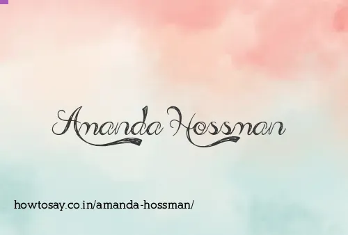 Amanda Hossman