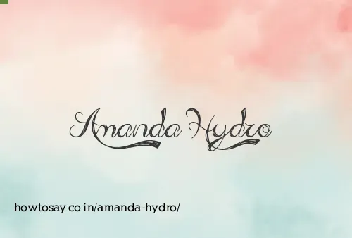 Amanda Hydro