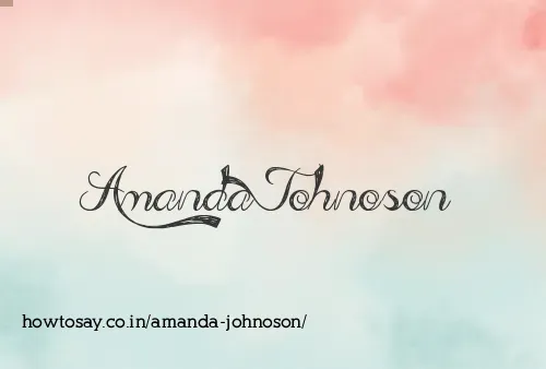 Amanda Johnoson