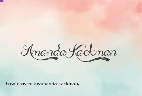 Amanda Kackman