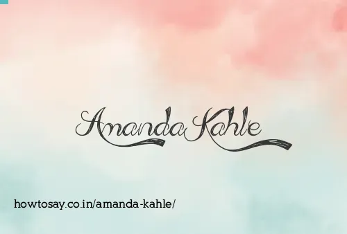 Amanda Kahle