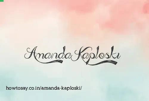 Amanda Kaploski