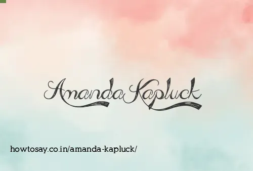 Amanda Kapluck