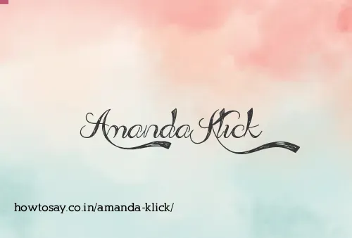 Amanda Klick