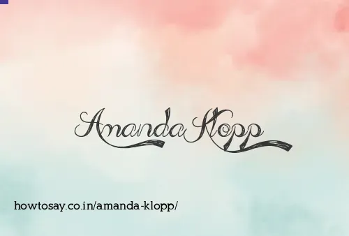 Amanda Klopp