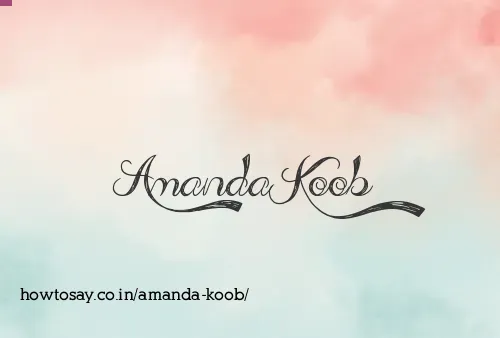Amanda Koob