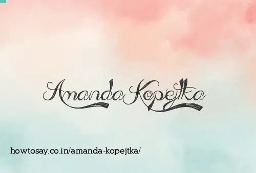 Amanda Kopejtka