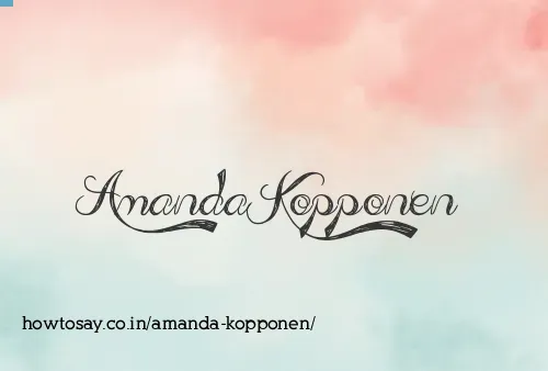 Amanda Kopponen