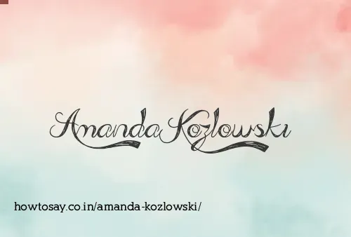 Amanda Kozlowski