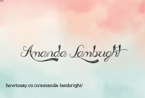 Amanda Lambright