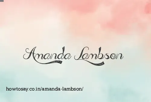 Amanda Lambson