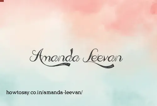 Amanda Leevan