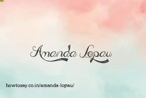 Amanda Lopau