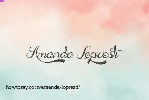 Amanda Lopresti