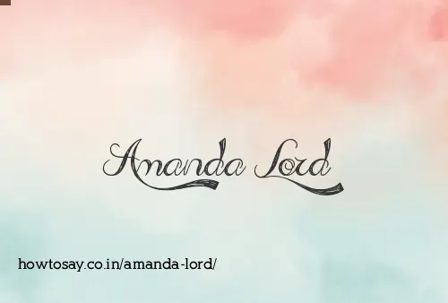Amanda Lord