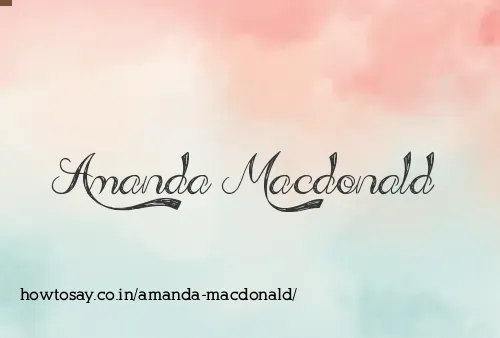Amanda Macdonald