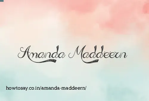Amanda Maddeern