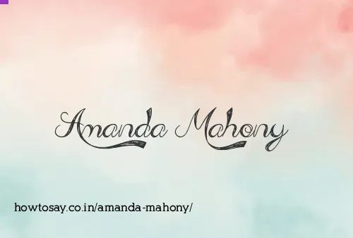 Amanda Mahony