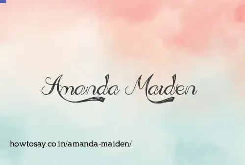Amanda Maiden