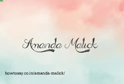 Amanda Malick