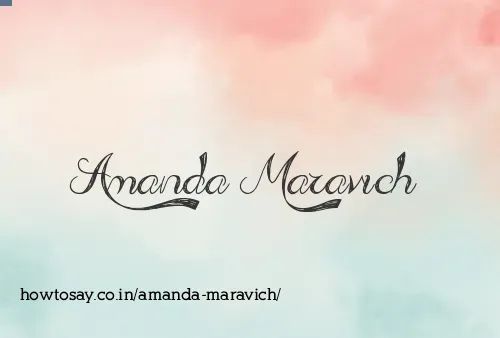 Amanda Maravich