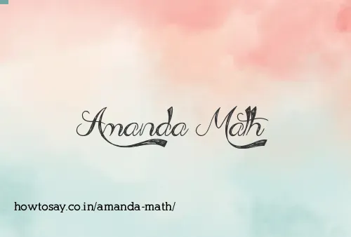 Amanda Math