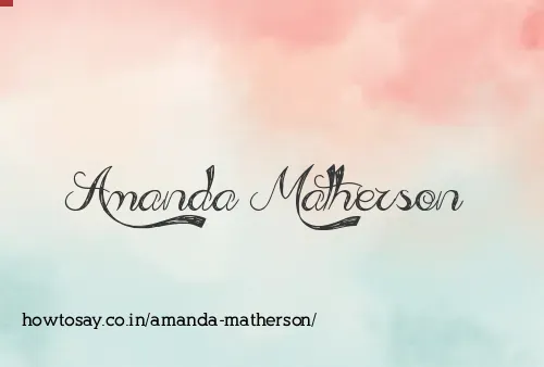 Amanda Matherson