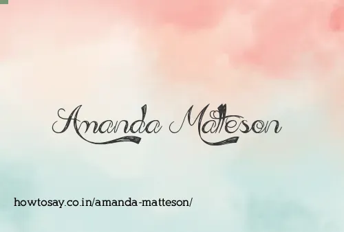 Amanda Matteson