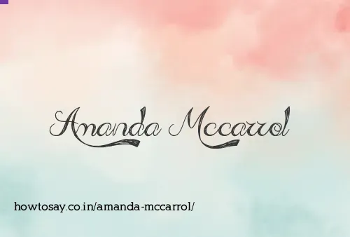Amanda Mccarrol