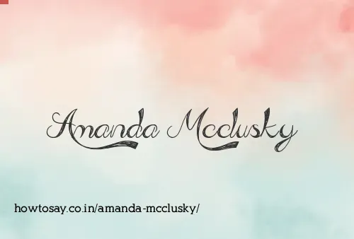 Amanda Mcclusky