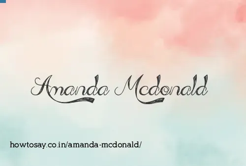 Amanda Mcdonald