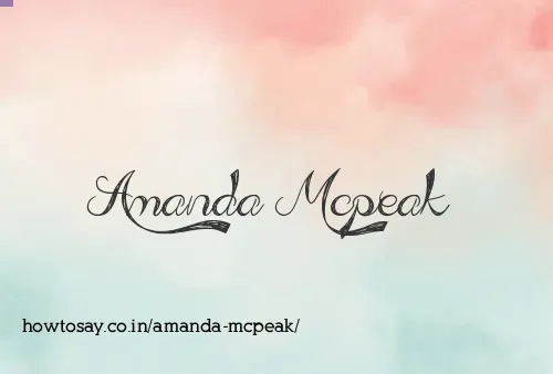 Amanda Mcpeak