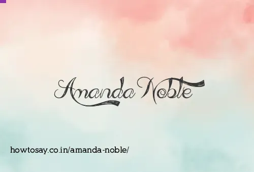 Amanda Noble