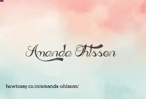 Amanda Ohlsson