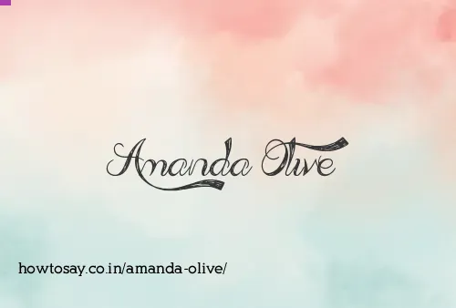 Amanda Olive