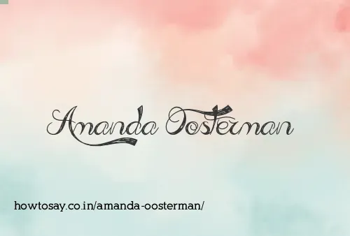 Amanda Oosterman