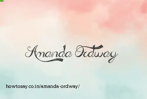 Amanda Ordway