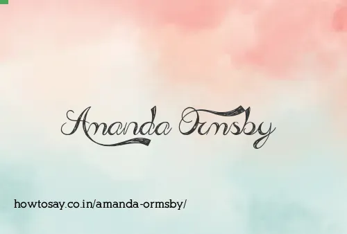Amanda Ormsby