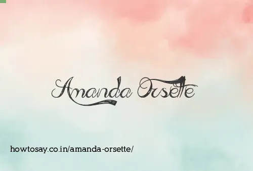 Amanda Orsette