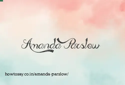 Amanda Parslow